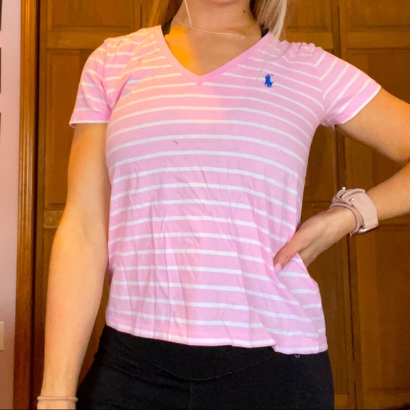 Polo Ralph Lauren Tops - POLO | Striped V-Neck Tee | Size S